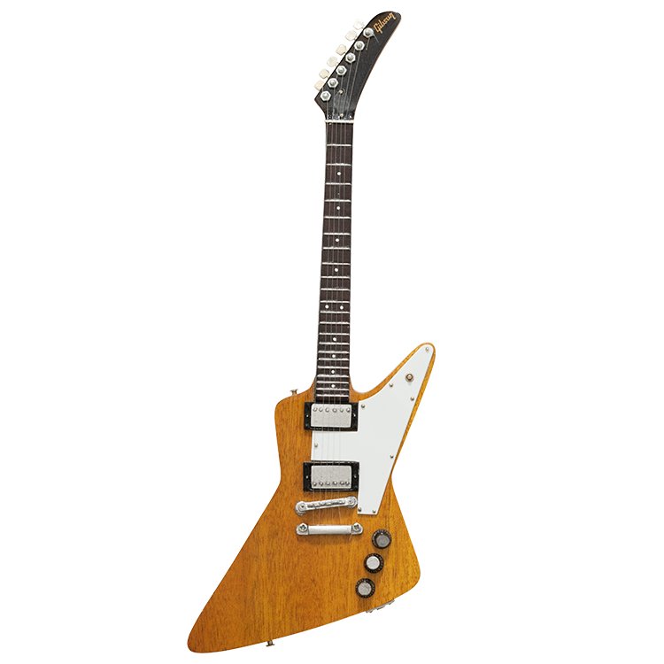 Gibson AXE HEAVEN® '58 Korina Explorer Natural Finish 1:4 Scale Mini Guitar Model Mini Guitar Gibson