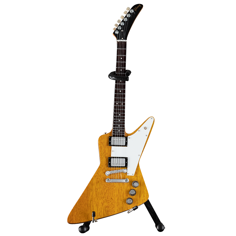 Gibson AXE HEAVEN® '58 Korina Explorer Natural Finish 1:4 Scale Mini Guitar Model Mini Guitar Gibson