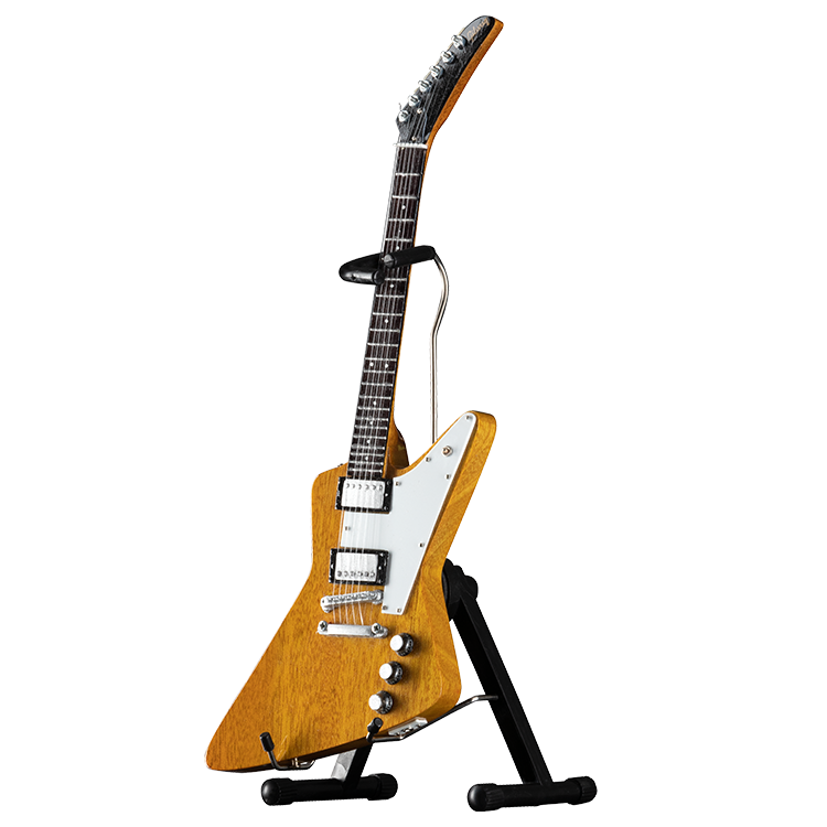 Gibson AXE HEAVEN® '58 Korina Explorer Natural Finish 1:4 Scale Mini Guitar Model Mini Guitar Gibson