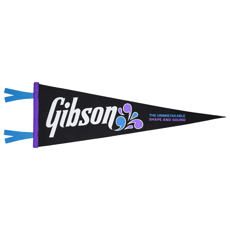 Gibson "The Unmistakable Shape and Sound" Oxford Pennant Pennant Gibson