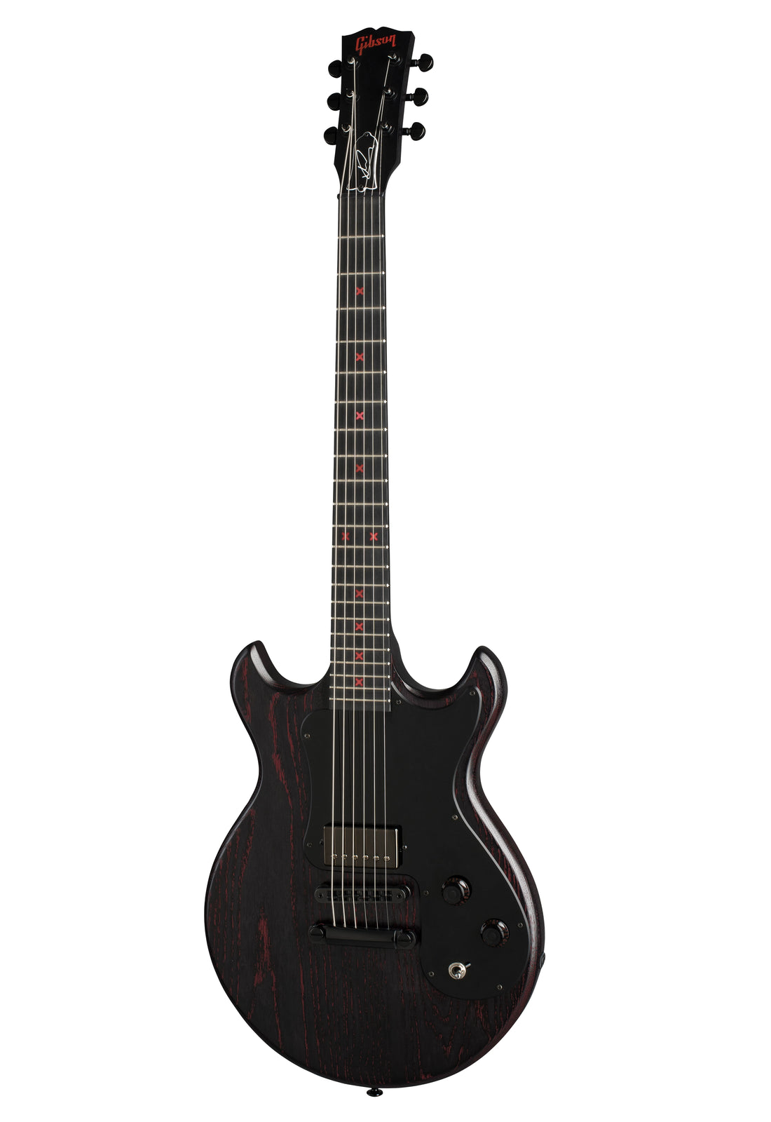 Gibson Michael Clifford Signature Melody Maker, Jet Black Cherry (Gibson Hard Shell Case Included) Electric Guitar Gibson