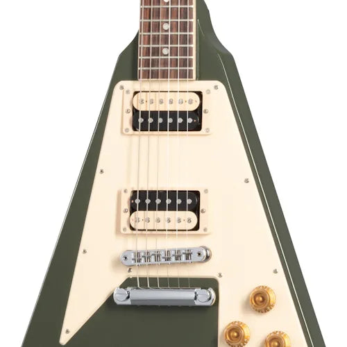 Gibson Flying V 70s, Olive Drab Electric Guitar Gibson